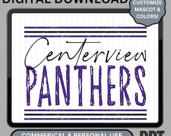 Customizable Mascot School Spirit PNG Design (Digital Download)