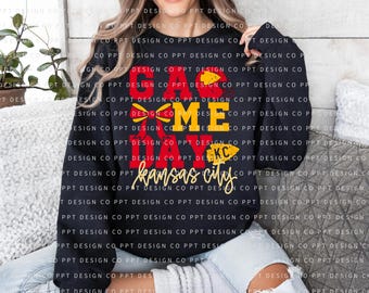 Game Day Coquette Kansas City Football Print PNG Instant Download
