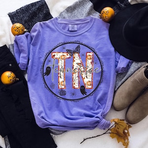 Spooky Halloween CUSTOM City/State Left Chest and Back PNG Trendy State Digital Download