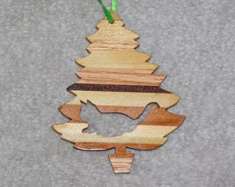Cat Wood Christmas Tree Ornament -  Cat-5