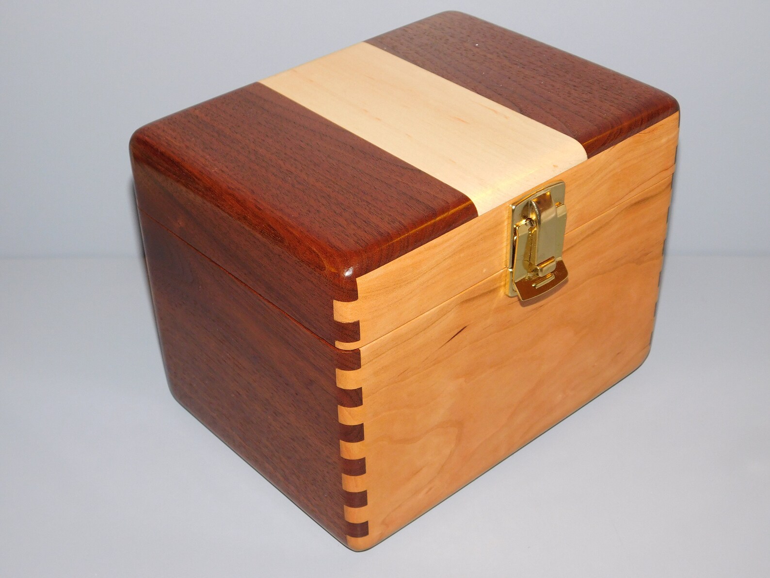 Large Wood Recipe Box for 5x7 Cards Etsy