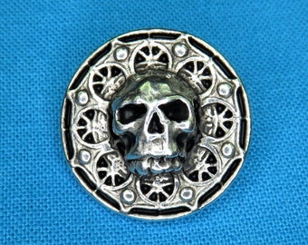Large Skull Button, 13/16"