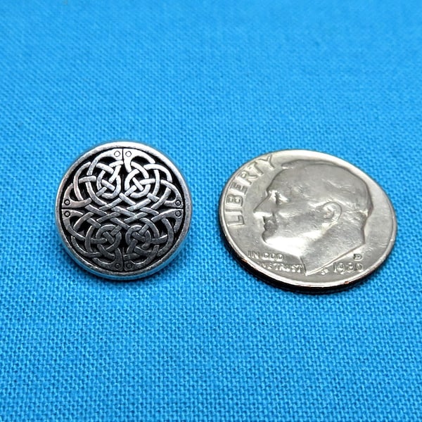 Celtic Knot Button, 1/2", Shank style