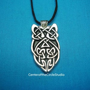 Irish Celtic Knotwork Necklace, Handmade Cast Silver Pewter Metal Irish Celtic Endless Knot Work Jewelry Pendant, Irish Celtic Necklace