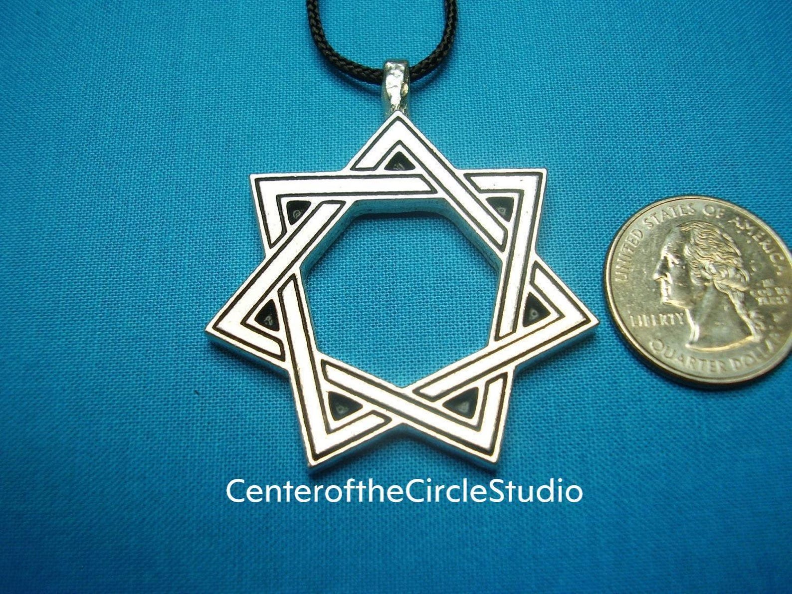 Seven Rayed Heptagram Heptagram Septagram Necklace: (large) Seven Sided Star Necklace, 7 ...