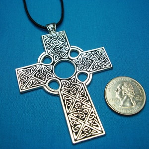 Large Celtic Cross Necklace image 2