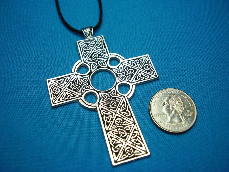 Large Celtic Cross Necklace image 2