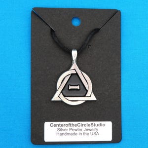 Therian Pride Necklace: Small Handmade Silver Pewter (Lead-Free Metal)