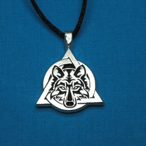 Tribal Wolf Therian Pride Necklace Small image 1