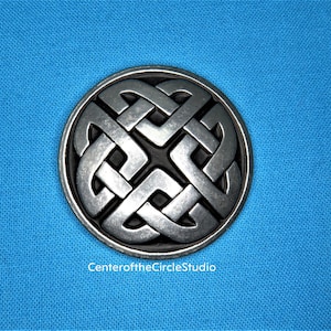 1 1/2&quot; Celtic Lovers Knot Quaternary Button, Handmade Celtic Lovers Knot Sew on Sewable Replacement Clothing, Costume, Coat Cosplay Button