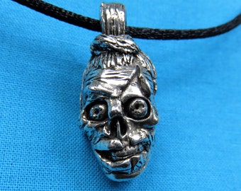 Zombie Head Pendant, Necklace, Jewelry