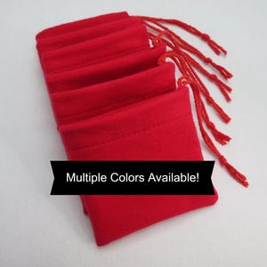 Hoodoo Cotton Flannel Mojo Bags: Handmade (Set of 6 Assorted Colors)