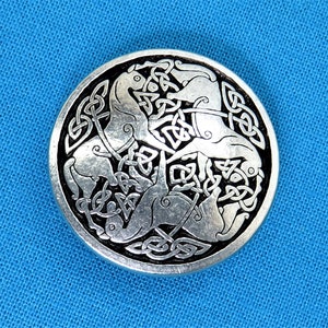 3/4" Epona, Tri Celtic Horses Concho, 3 Horse Celtic Stud