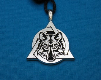 Tribal Wolf Therian Pride Necklace Medium