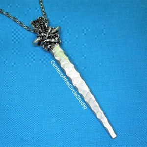Barbed Wire Wrapped Coffin Nail Necklace, Handmade Cast Silver Pewter, Coffin Nail Coffin Casket Nail Jewelry, Momento Mori Jewelry Necklace