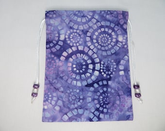 Purple Batik Tarot Card Bag