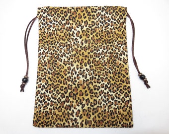 Animal Print Silk Tarot Bag 5 x 7