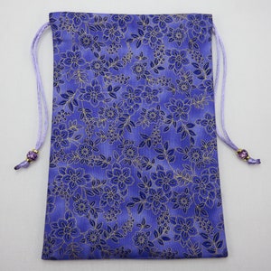 Purple Floral Jumbo Tarot Bag