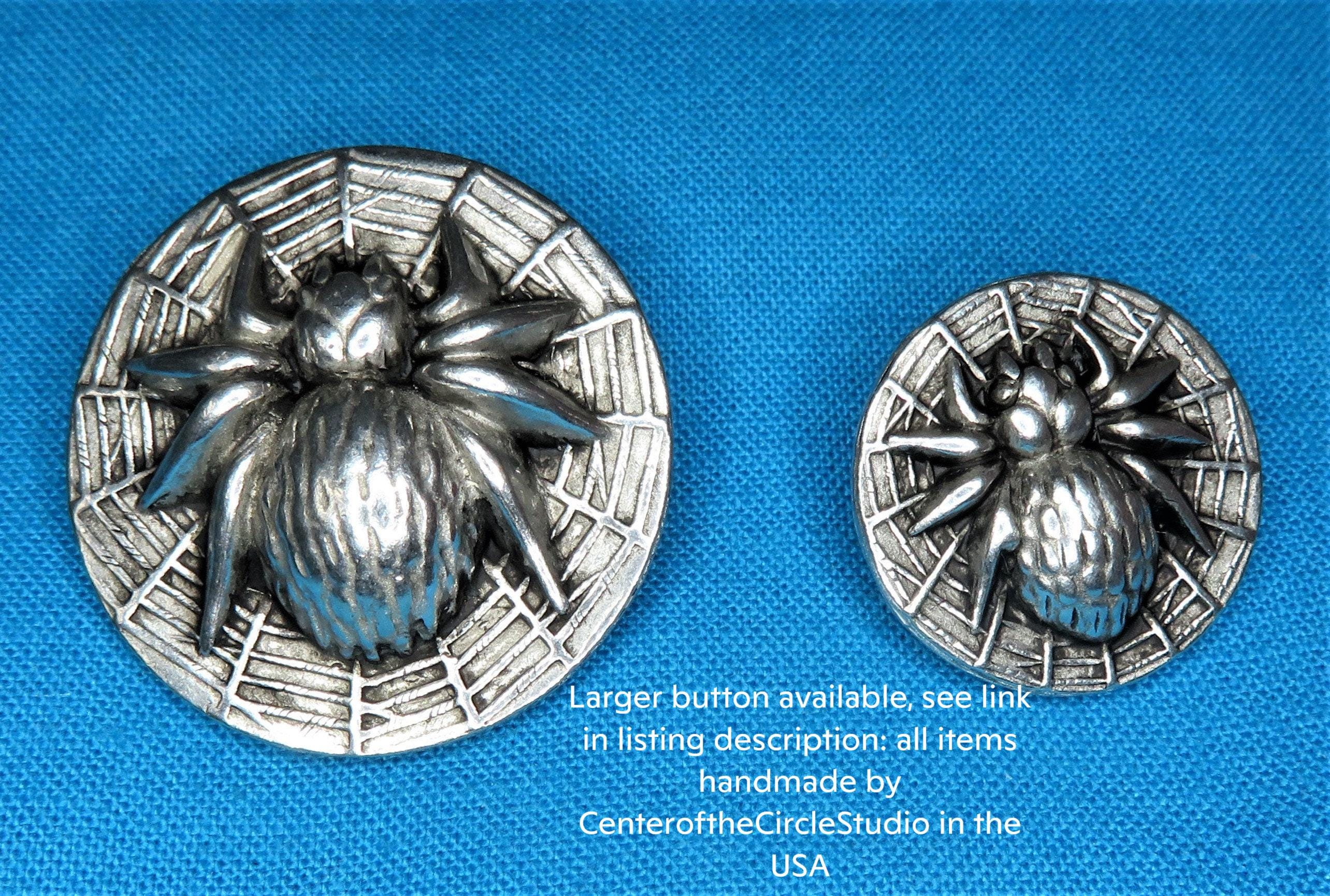 Button Spider Texture Spider Button: (3/4 Inch) Small Fluffy Arachnid Button, Handmade Cast ...
