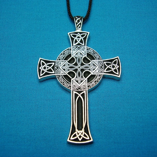 Celtic Cross, Large, Celtic cross Necklace, "The Bellamy Cross" Necklace