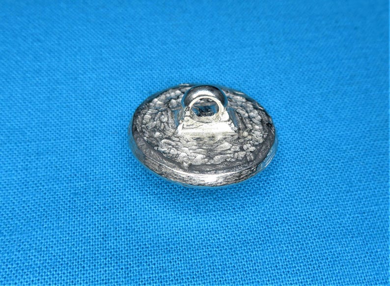 Elegant Skull Button: (7/8 Inch) Handmade Silver Pewter Metal Shank ...