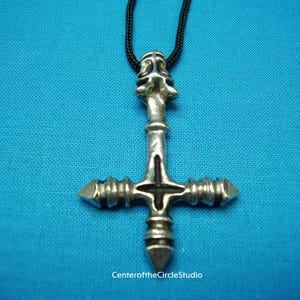 Icelandic Dragon&#39;s Head Thor&#39;s Hammer and Cross Necklace