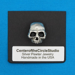 Skull Button 5/8&quot;, 15.0mm Wide, Vertical Shank back Sew on Skull replacement button for clothing