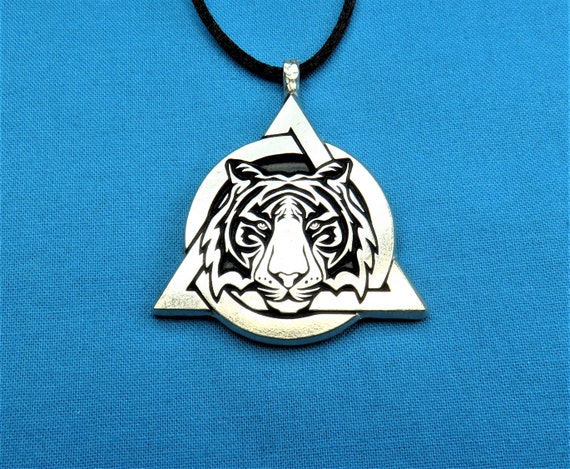 Tribal Tiger Therian Symbol Otherkin Large Silver Pewter -  México