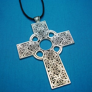 Large Celtic Cross Necklace image 1