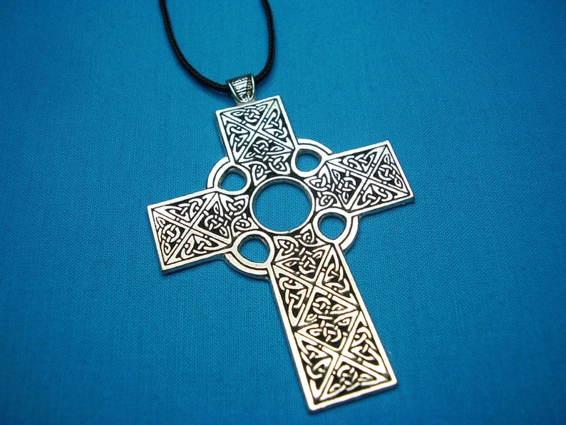 Large Celtic Cross Necklace image 1