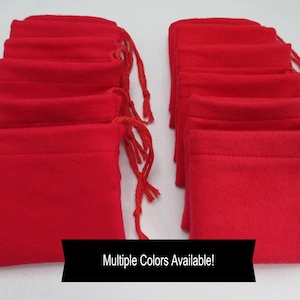 Hoodoo Cotton Flannel Mojo Bags: Handmade (Set of 12 Assorted Colors)
