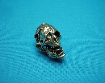 Zombie Skull Bead, 5/8" wide, 15.8mm, Horizontal Hole