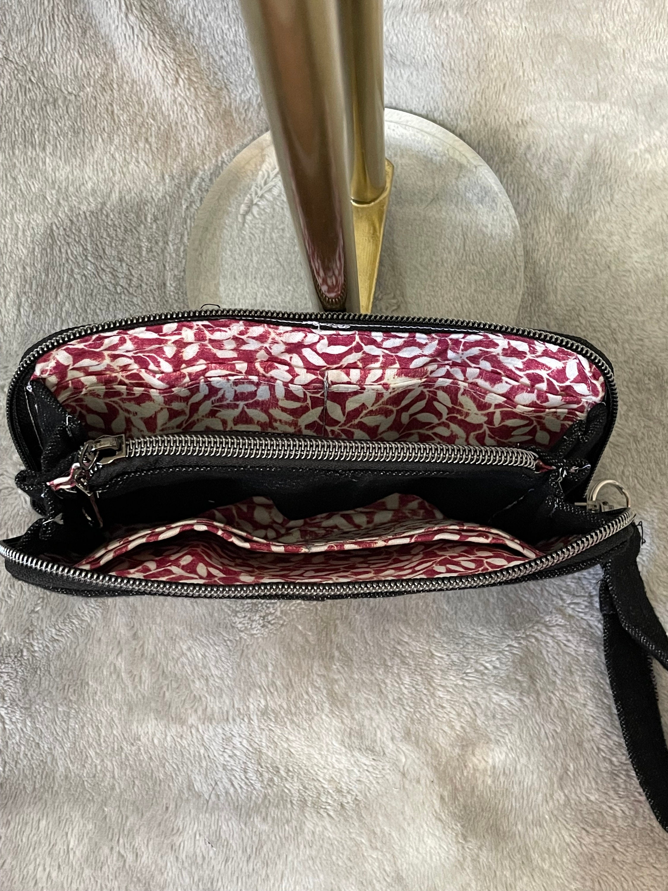 Zippered Long Wallet - Black - Etsy