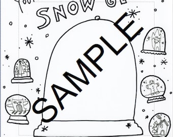 Snow Globe coloring printable pdf