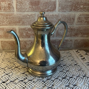 Vintage Valpeltro Artale Italian Pewter Coffee Pot