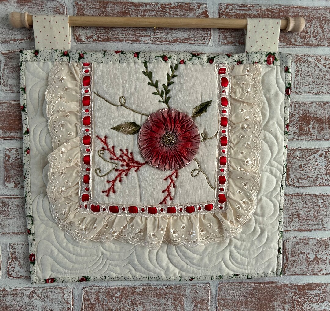 Handmade Flower Hanging Wall Quilt - Etsy