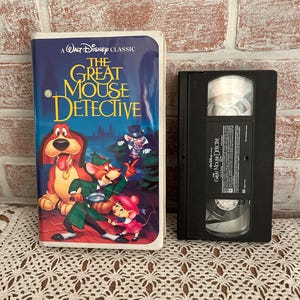Vintage 1990&#39;s Walt Disney The Great Mouse Detective Clamshell VHS with Black Diamond