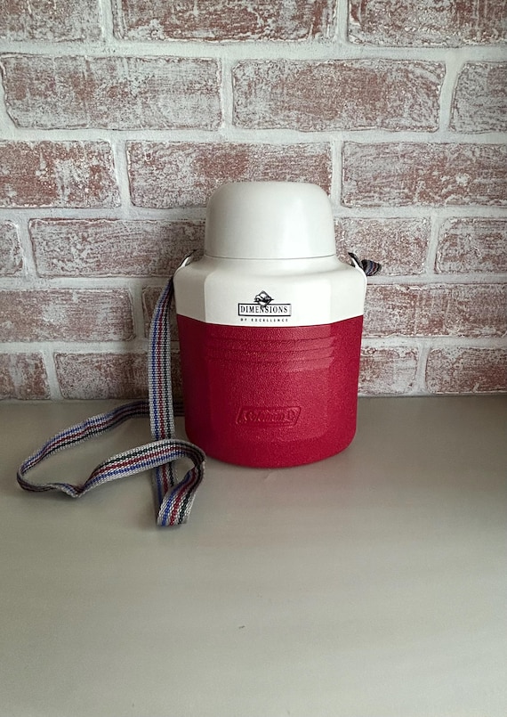 coleman ヴィンテージ ジャグ ダイヤロゴ レッド/ホワイト アウトドア