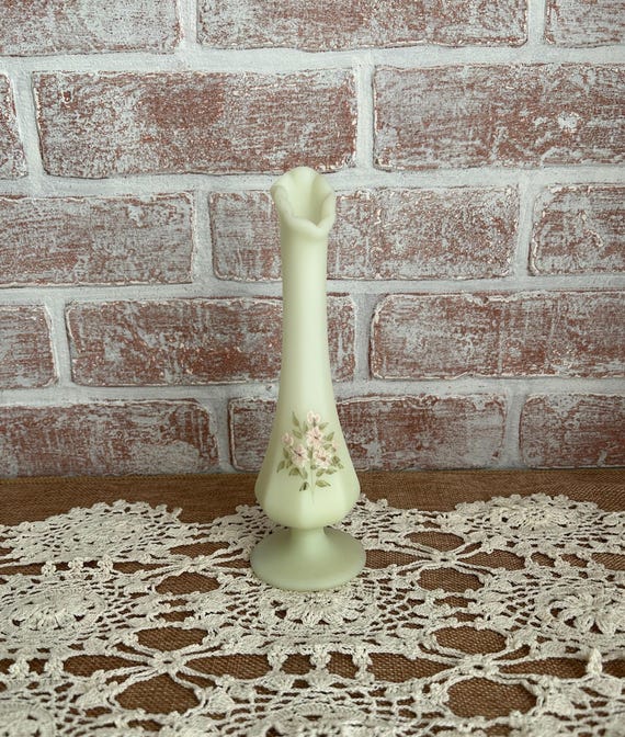 美術品・アンティーク・コレクション Fenton Vaseline Uranium Custard