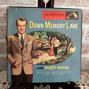 RCA Victor “Down Memory Lane” 45 RPM Record Album Set | Vaughn Monroe | 1940s