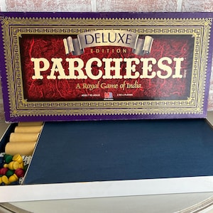 1989 Deluxe Edition Parcheesi Board Game by Milton Bradley – Complete Set – A Royal Game of India – Vintage Family Game Night