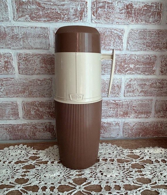 1960s Thermos Brand Vacuum Jar: Mid Century Brown & Cream - Etsy