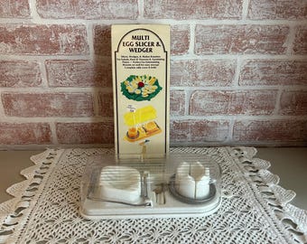 Vintage 1980s Multi Egg Slicer & Wedger – Original Box – Complete with Cover and Knife - M. Block and Sons, Inc. - Hors D' Oeuvres