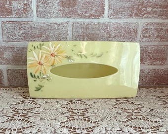 Vintage Bits O’ Glamour Tissue Box Cover by Sally Gould | Hand Painted Mitchell Gould Los Angeles Vanity Box | Mid Century Bathroom Décor