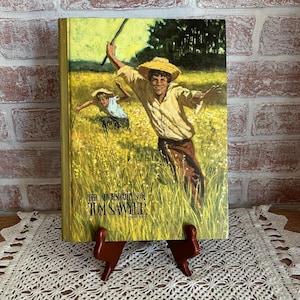 Vintage 1970 The Adventures of Tom Sawyer Hardcover Book by Mark Twain