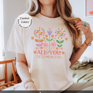 Comfort Colors® Boxy Tee Cropped Shirt Summer Boxy Cropped Tee Short Sleeve Crop Top Cute Boxy Graphic Tee Mental Health Cropped Flower Tee