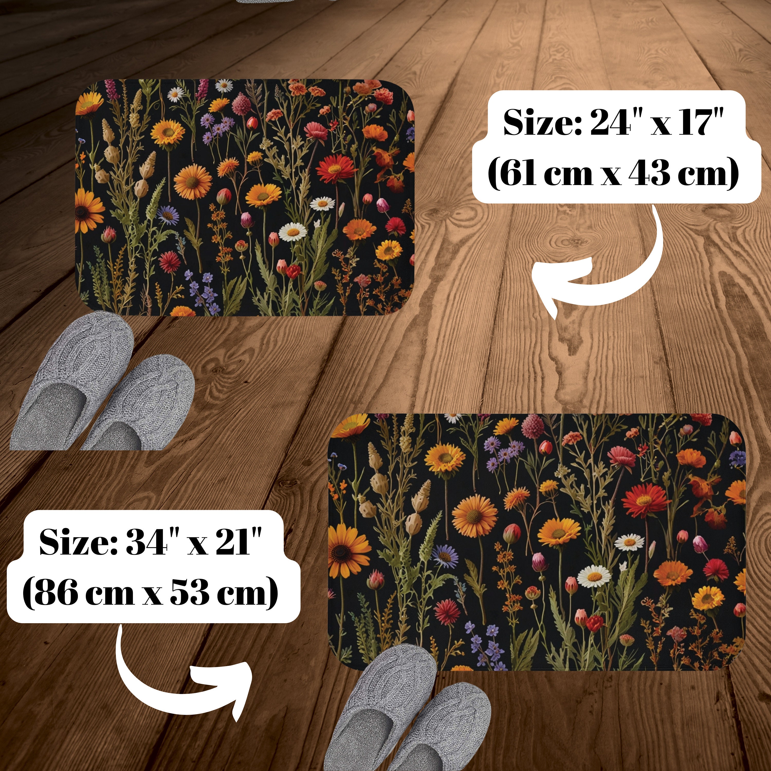 BIVINAR Duschvorhang Mit Boho-Blumenmuster - Schwarz, Wasserdicht & Mit 12 Haken