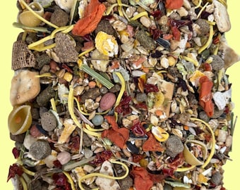 Alimento de lujo para ratas al estilo sunamita: Ingredientes naturales en una variedad de fórmulas.