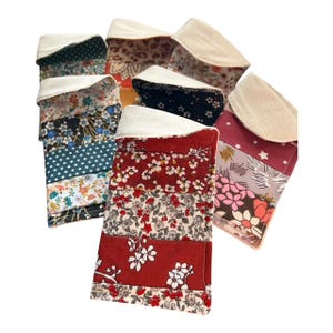 Handcrafted patchwork glasses case - handmade cover from recycled fabric - unique design - original glasses pouch - gift idea