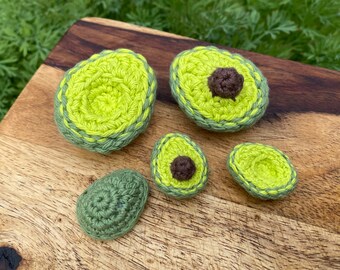 NO-SEW Mini Avocado Crochet PDF Pattern